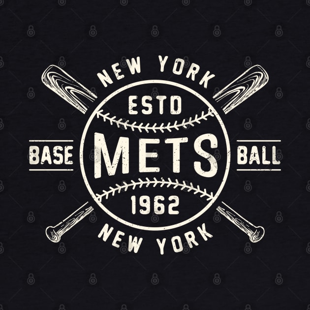 New York Mets Bats & Ball by Buck Tee by Buck Tee